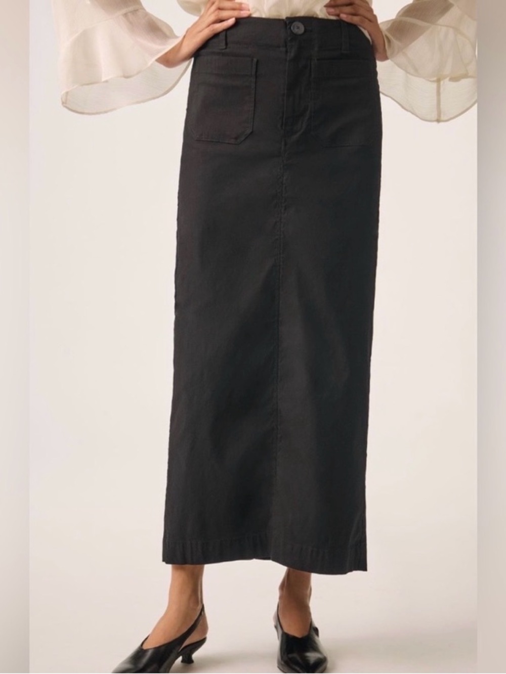 Maeve Black High-Rise Maxi Skirt - Small